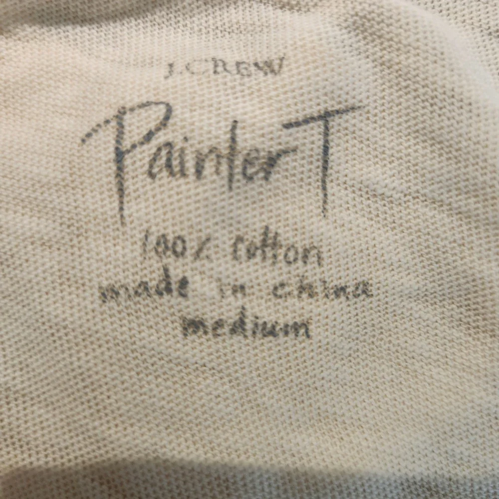 J. Crew Painter T Tshirt Creamy Butter Yellow Cotton Casual Medium